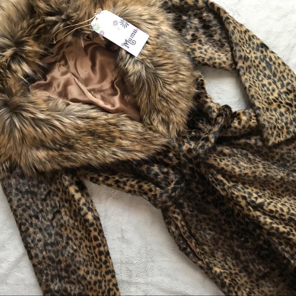 NWT Show Me Your Mumu Minnelli Fur Cheetah Jacket